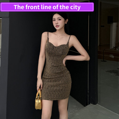 Sexyslimlacepartyminidress闪闪