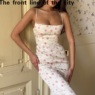 sexy fit hip hugging 纯欲甜辣风 Lace dress欧美ins风夏季 slim