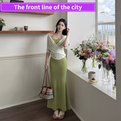 dress辣妹设计感露背连衣裙女夏季 Sexy 挂 party mini slim lace