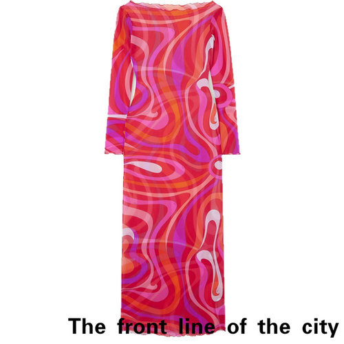 SexySplitBubbleSleeveTiedDress