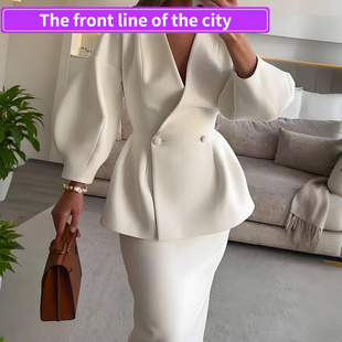 Fashion 纯色纽扣 Sexy Strap Women现货秋季 时尚 for Split Dress