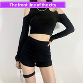 slim 修身 lace mini Sexy 夏季 party dress欧洲站街头时尚 露肩长