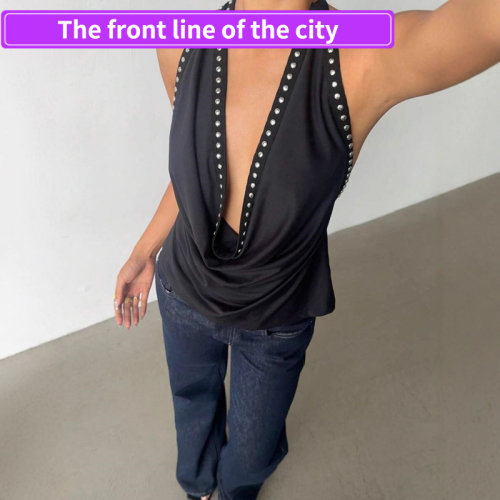 PrintedV-neckstraplessoff-shou