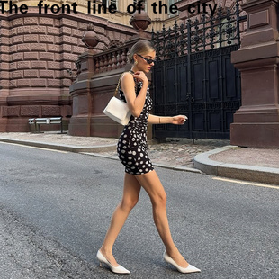 sexy fit hip hugging 网纱 Lace dress欧美ins风半高领无袖 slim