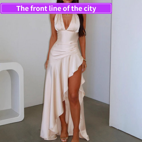 Sexylaceslitslimfitdress连衣裙