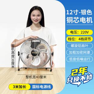 大亨牌强力趴地式工业电风扇大风力家用商用落地扇工地大功率坐扇