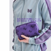 樱子日本购smart附NEEDLES高级感十足紫色蝴蝶结潮人收纳包整理包