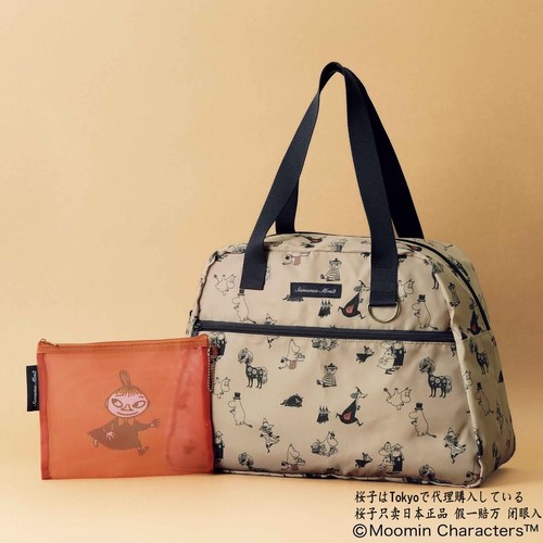 日本正品MOOMIN波士顿包旅行包