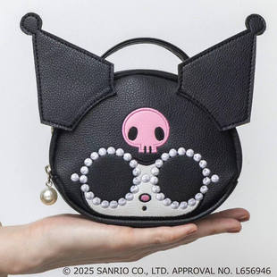 樱子日本宝岛社限定Kuromi×a-jolie联名手提收纳包库洛米化妆包