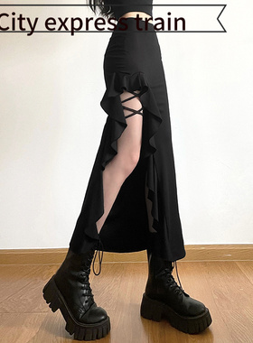 Sexy lace mesh slim fit strapless dress风纯色修身街头高腰包