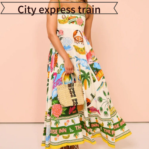 Printedlinencasualdressshirtca
