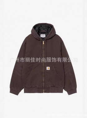 Printed Loose Gray Hooded Sweatshirt Top潮牌秋冬薄款男士外套