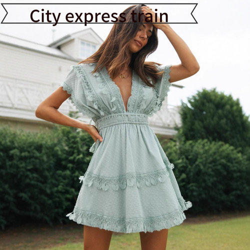 klongbubblesexydress爆款花边拼
