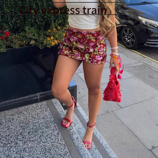 embroidered 辣妹包臀 Women sequined sexy dres年新品 neck