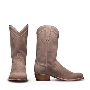 短靴超大码 Girl圆头绒面纯色休闲套脚粗跟男士 Boots Oversized