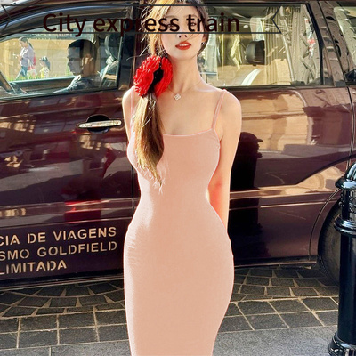 Straplessslimfitsexyslitdressf