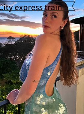 Women's Strapless Bodycon Sexy Bow Dress 亮片连衣裙春季度假