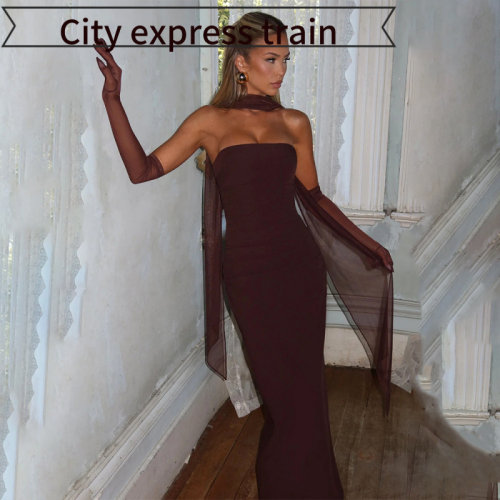 SexyV-neckstrapslimsatindress