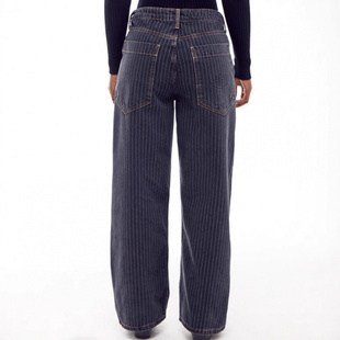 Printed Loose Gray Hooded Sweatshirt Top美式休闲坊牛仔印花裤