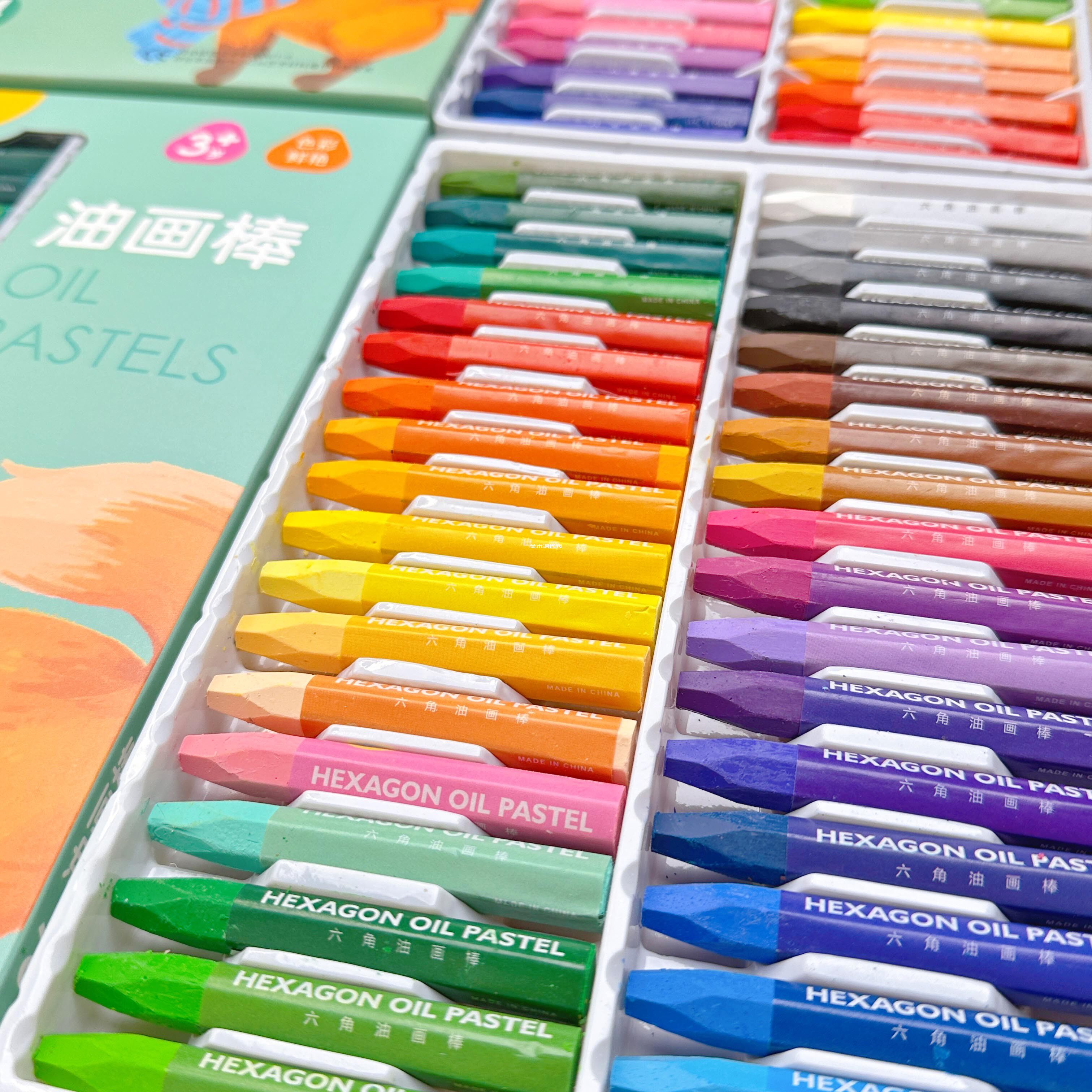 绘儿优油画棒蜡笔24色36色无毒无味色彩鲜艳上色丝滑儿童画涂色