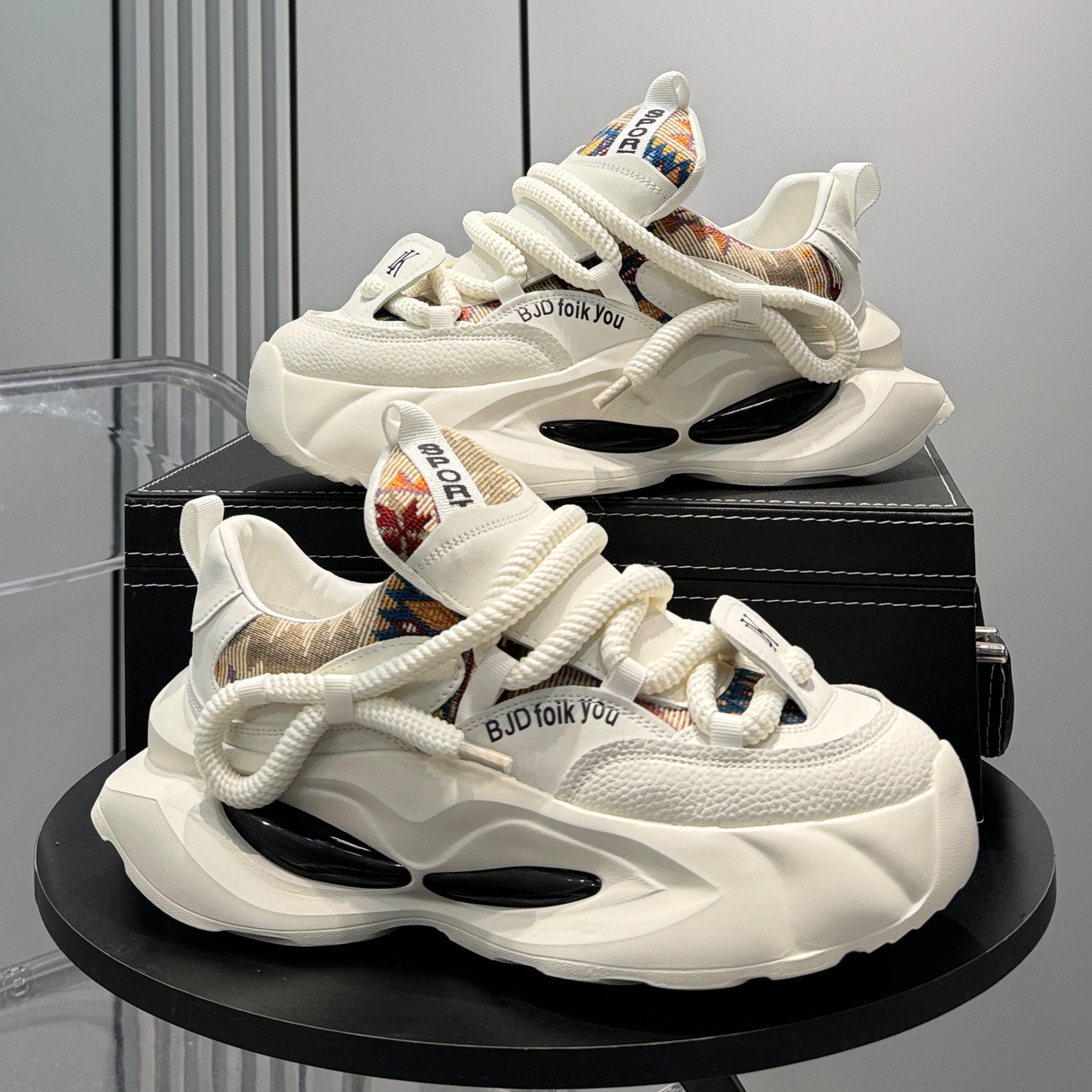 【商场同款】厚底老爹鞋男款2026冬季新款内增高休闲鞋子男小众潮