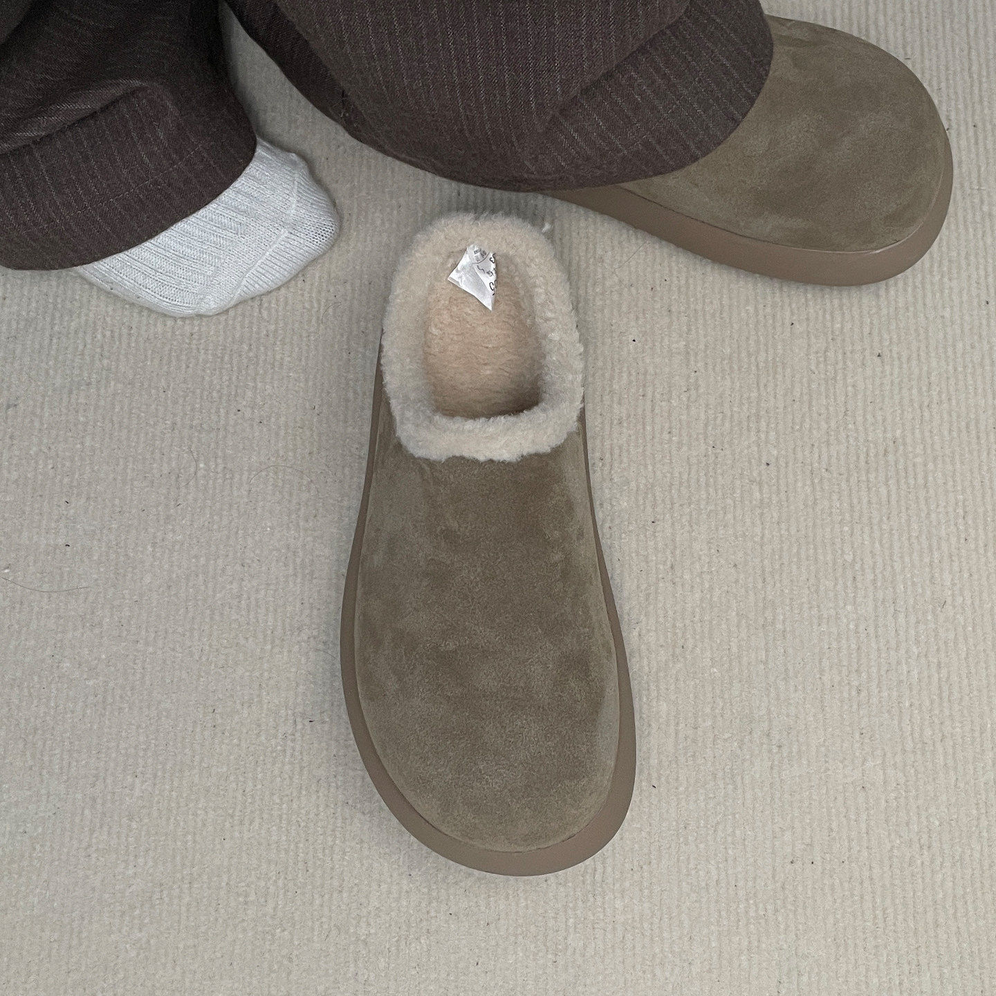 【商场同款】小土豆勃肯鞋男女厚底冬季加绒保暖大头毛毛棉鞋雪地