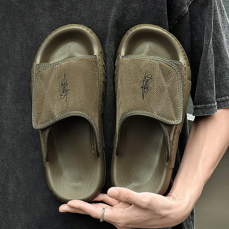 【商场同款】拖鞋男士夏季2026新款凉鞋真皮高端凉拖鞋户外穿踩屎