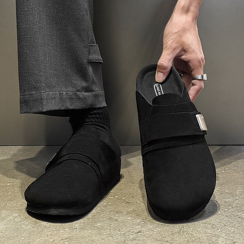 【商场同款】男拖鞋外穿潮牌高端包头凉拖2026新款一脚蹬半拖鞋时