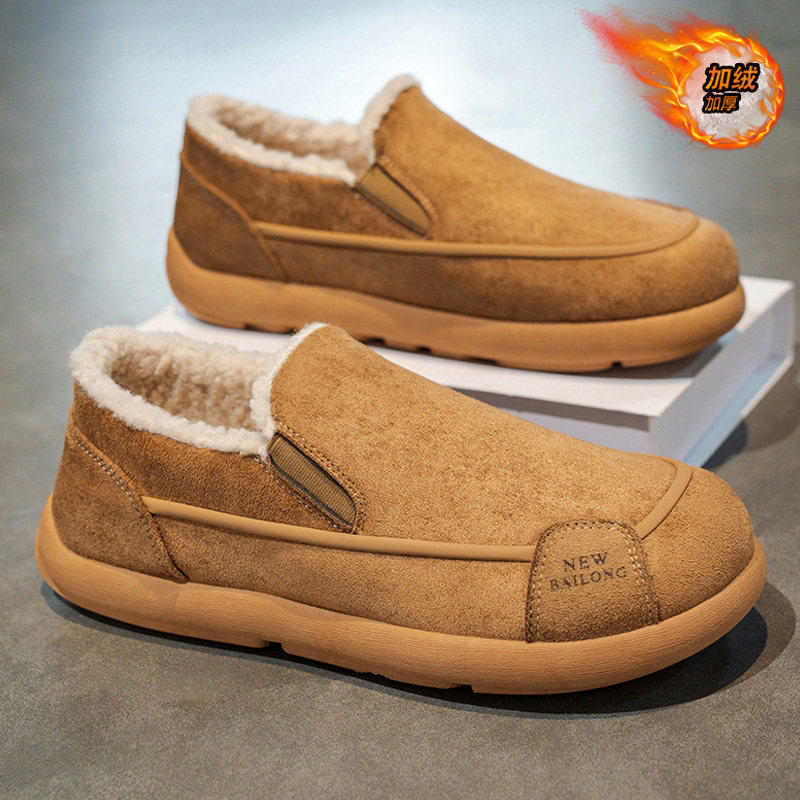 【商场同款】全包勃肯鞋男冬季加绒加厚保暖棉鞋复古一脚蹬外穿防