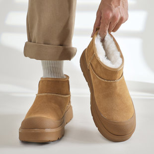 【商场同款】东北雪地靴男女一脚蹬冬季加绒零下40度保暖厚底棉鞋