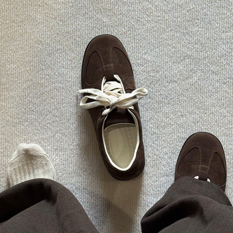 【商场同款】德训鞋男款复古平底板鞋情侣翻毛皮英伦风运动阿甘鞋,流行男鞋,德训鞋,淘宝优惠券,粉丝福利购,淘宝优惠卷