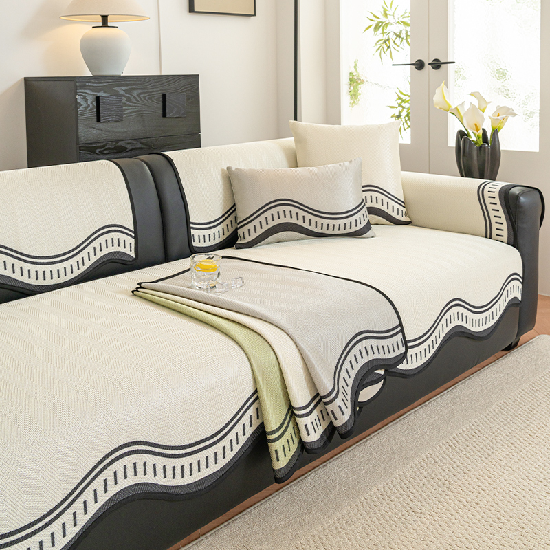 2025年新款夏季凉感冰丝沙发垫四季通用固定防滑夏用坐垫沙发盖布