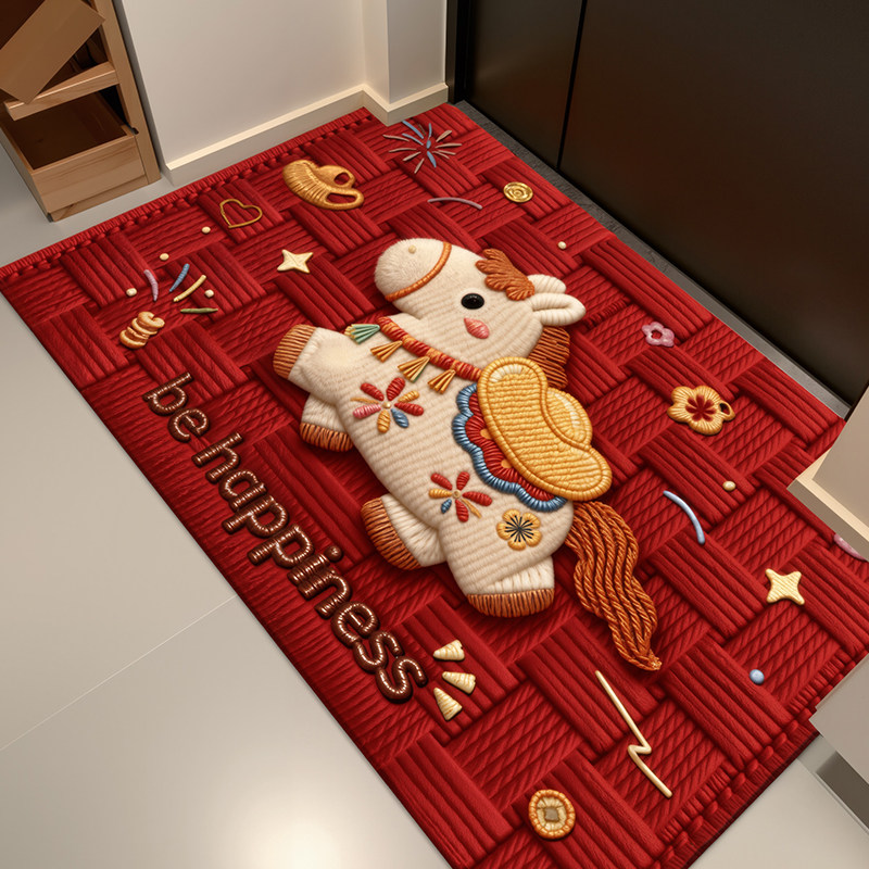 地垫入户门垫新款马年红色喜庆进门地毯大门口玄关脚垫自由可裁剪,居家布艺,入户地垫,淘宝优惠券,粉丝福利购,淘宝优惠卷