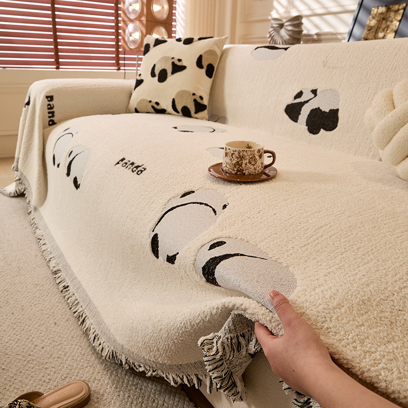 毛绒直排皮沙发套罩防猫抓2026年新款四季通用雪尼尔沙发盖布防滑,居家布艺,沙发垫,淘宝优惠券,粉丝福利购,淘宝优惠卷