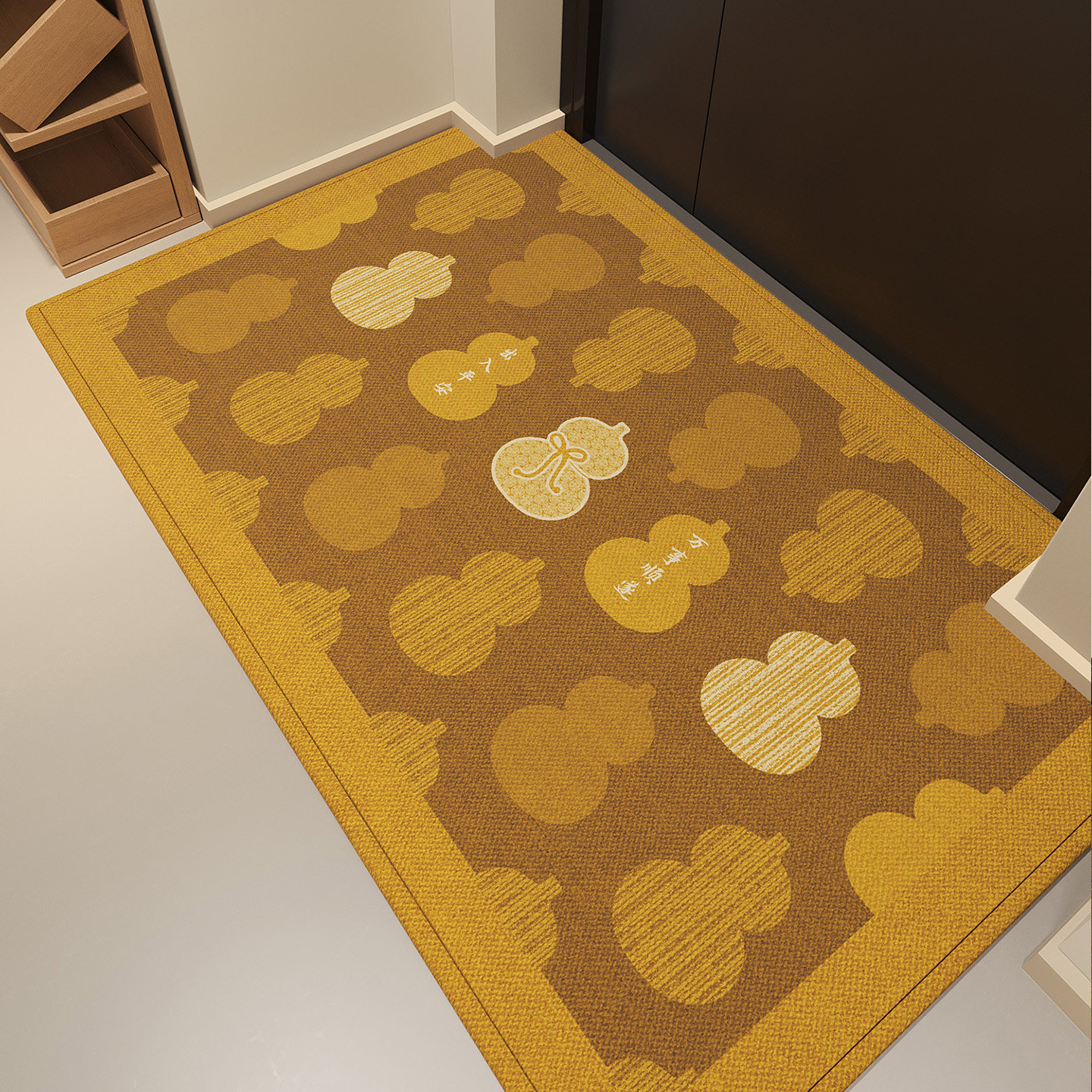 2026马年新款土金黄色风水入户门地垫高端室外进门防滑定制可裁剪,居家布艺,入户地垫,淘宝优惠券,粉丝福利购,淘宝优惠卷