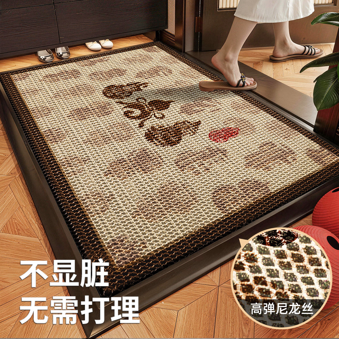 新款入户门地垫家用大门口弹力门垫防滑脚垫室外进门地毯门外垫子