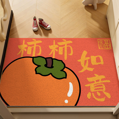 卡通喜庆入户门地垫丝圈家用脚垫