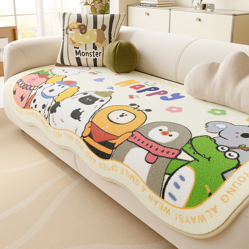 可爱卡通异形沙发垫固定防滑