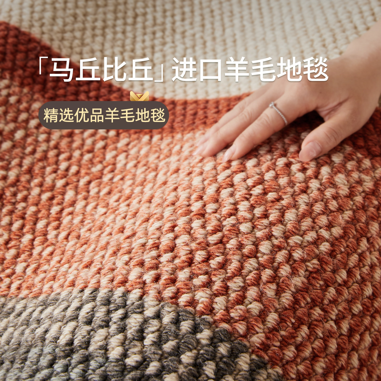 新西兰复古羊毛地毯客厅中古高级感2026新款沙发茶几毯卧室床边毯