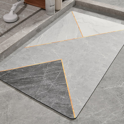 浴室吸水地垫硅藻泥软垫厕所卫生间脚垫门口防滑家用速干地毯垫子