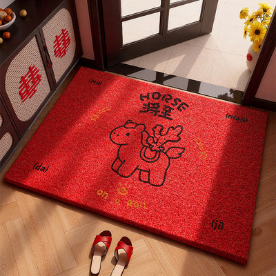 入户门地垫红色丝圈进门脚垫