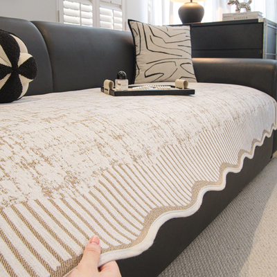 四季通用雪尼尔固定防滑沙发垫