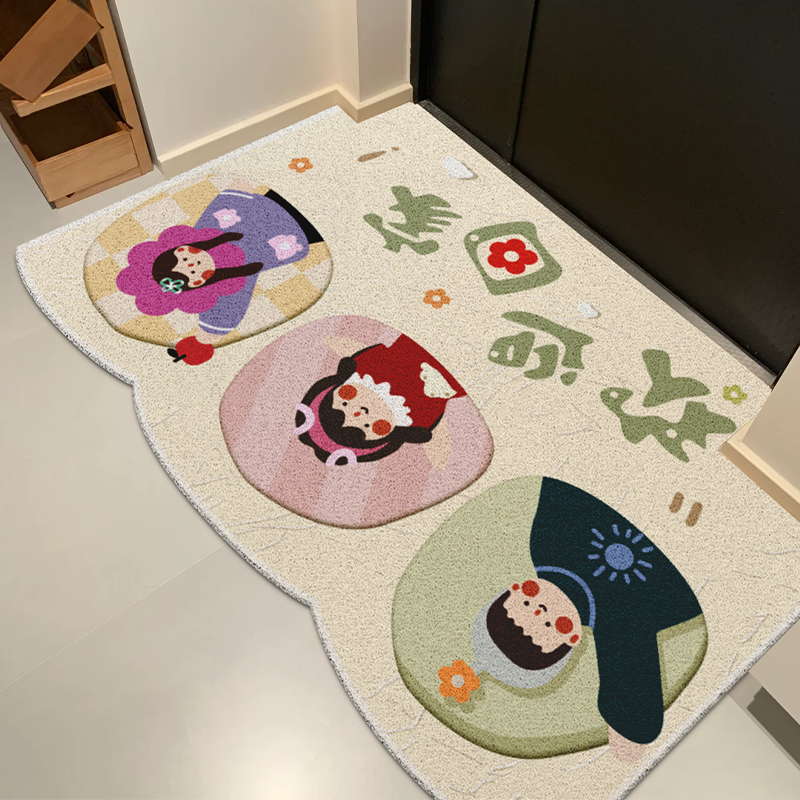 卡通入户门地垫丝圈家用进门脚垫
