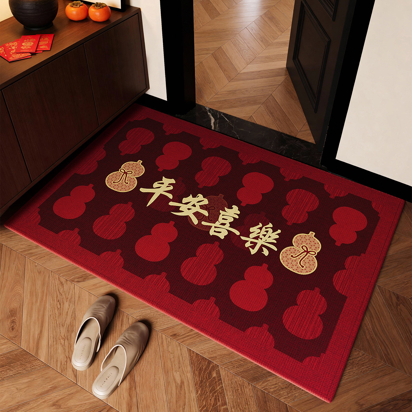 2026新款马年喜庆红色家用入户门垫定制可裁剪室外进门踩脚垫地毯,居家布艺,入户地垫,淘宝优惠券,粉丝福利购,淘宝优惠卷