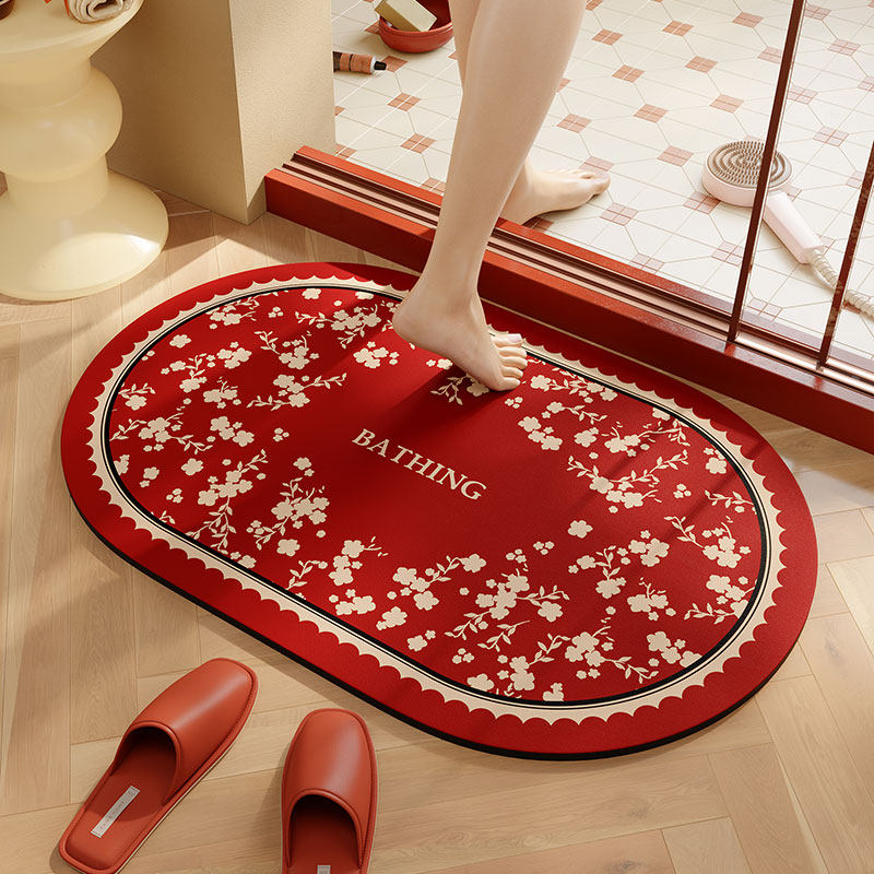 新年硅藻泥卫生间吸水地垫浴室门口家用防滑脚垫子洗手台厕所地毯,居家布艺,家用脚垫,淘宝优惠券,粉丝福利购,淘宝优惠卷