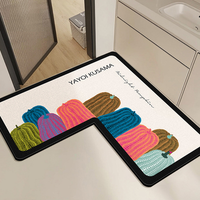 l型南瓜浴室吸水地垫子吸水防滑