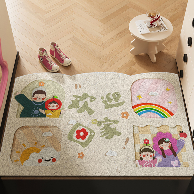 卡通丝圈入户门地垫防滑耐脏