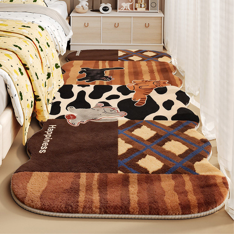 儿童卧室地毯卡通高级感主卧房间床边毯客厅脚垫床前毛绒加厚地垫,居家布艺,地毯,淘宝优惠券,粉丝福利购,淘宝优惠卷