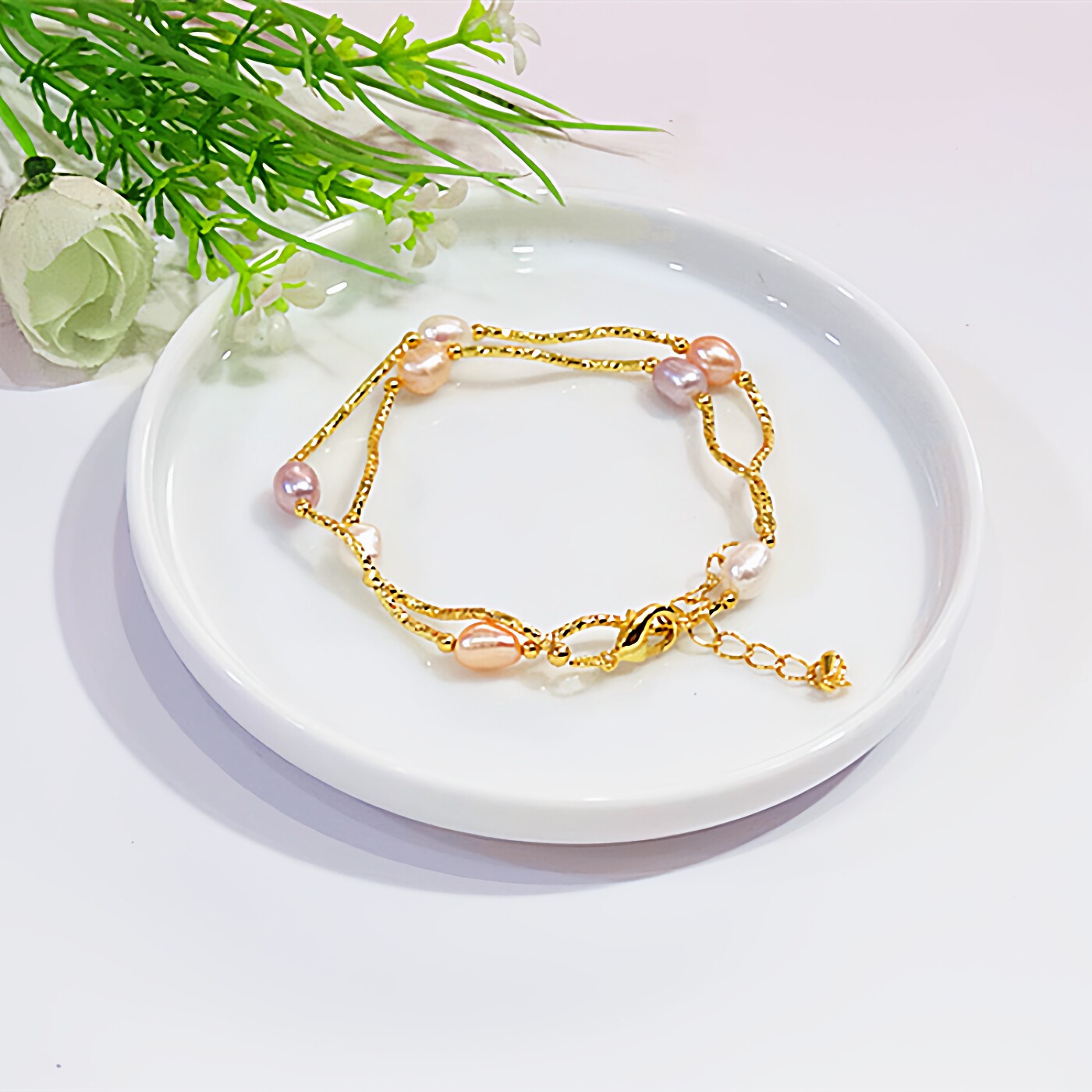 原创新款天然珍珠手链女多层保色双层高档手饰森系送女友生日礼物