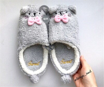 тапки женск тапочки 女毛拖鞋 women slippers